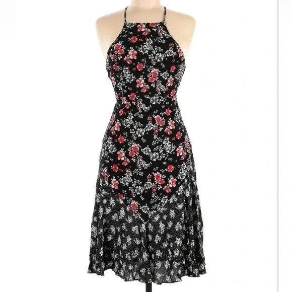 Intimately by Free People Red and Black Floral Dress size Small - Picture 3 of 6